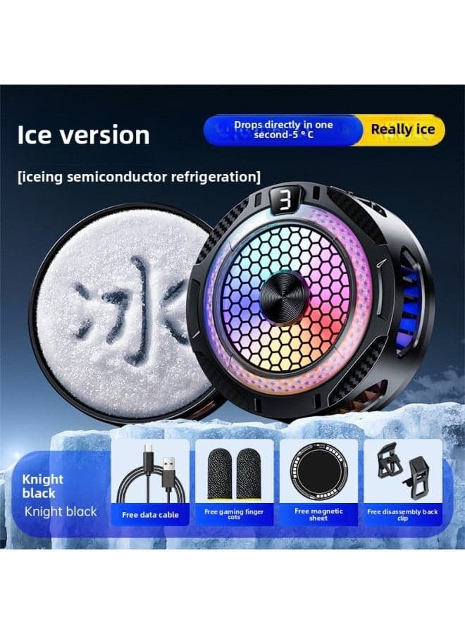 Mobile Phone Radiator Semiconductor Frozen Heat Dissipation Air-cooled Summer Refused To Hot Artifact-Colour:【iced Version】 Black