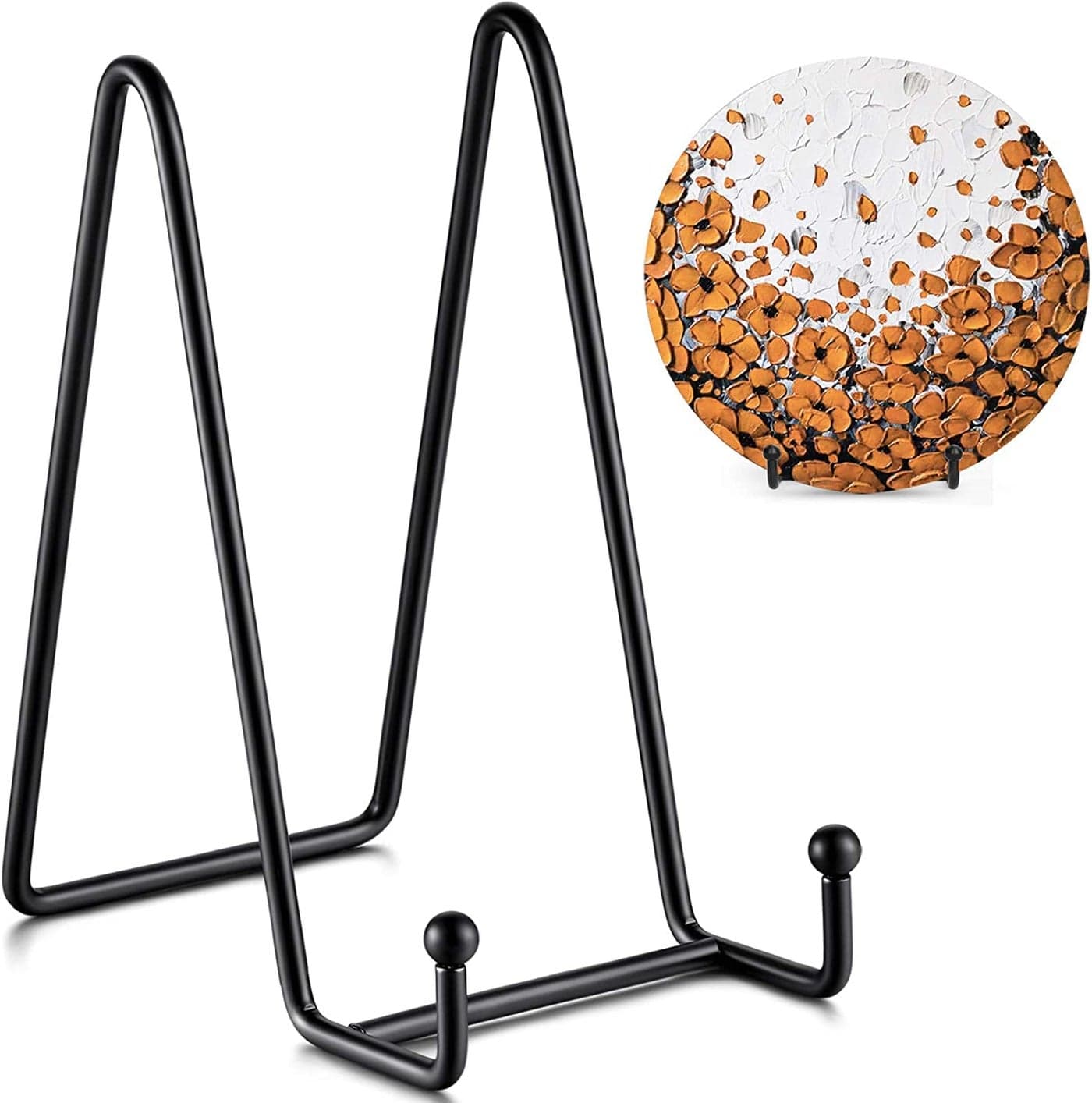 LSARIMO Photo Holder Display Stand - Pack of 4, Metal Frame Holder for Picture, Decorative Plate, Book, Photo Easel - 6 Inch
