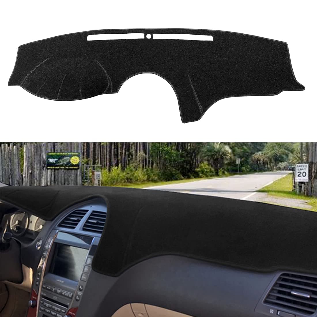 Dash Cover Mat Custom Fit for Lexus ES350 20072012 Dashboard Cover Pad Carpet Protector Black F117