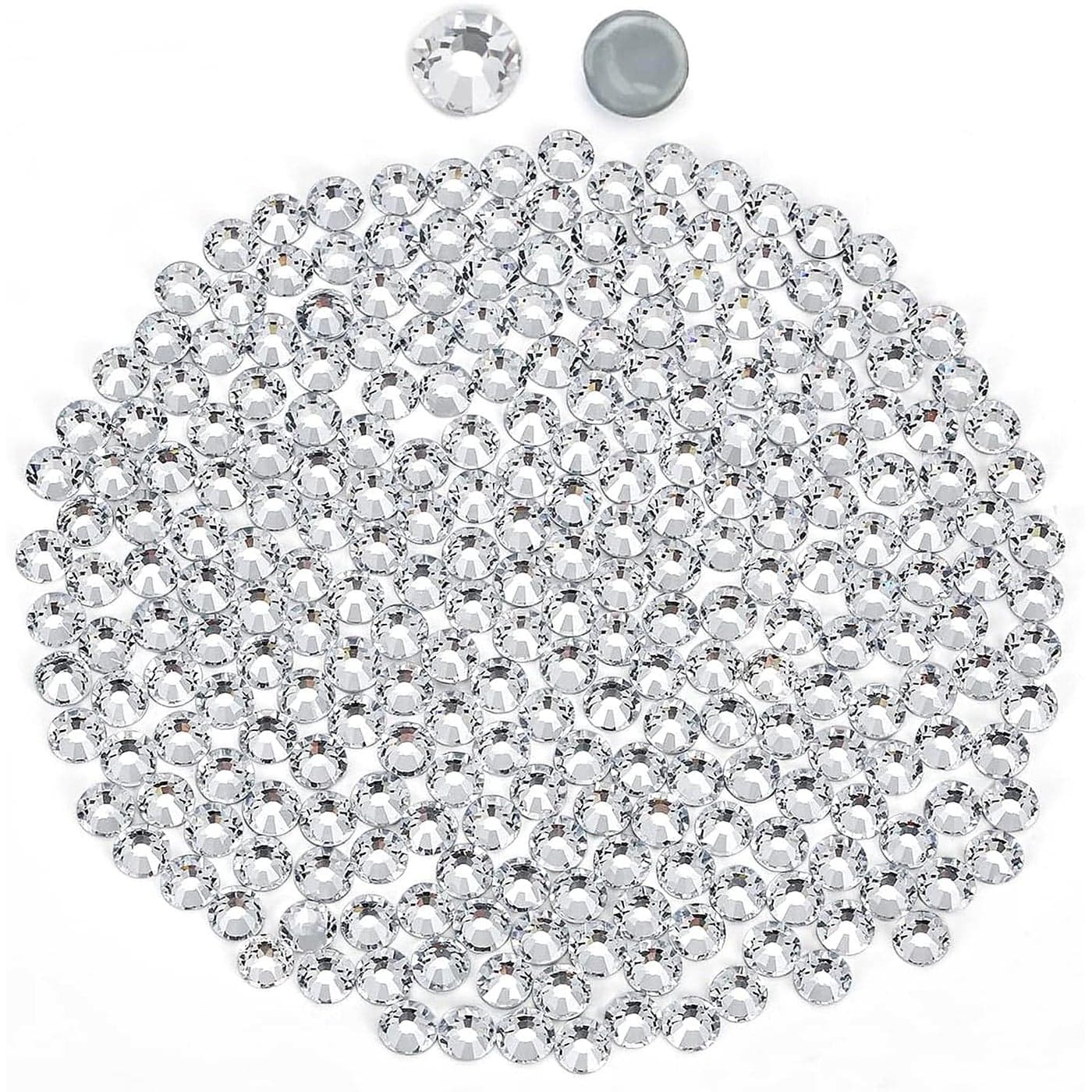Clear Hotfix Rhinestones for Crafts Flatback Glass Round Crystals Gems for Clothes Shoes Bag DIY Decoration SS1028MM1440pcs