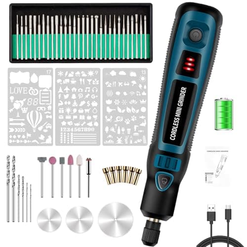 Serplex® Wireless Engraving Pen Kit with 44 Drill & Polishing Bits, 3-Speed Adjustable, USB Charging, Engraving Machine for Metal, Wood, Leather & Ceramics, DIY Carving Tool for Creative Art & Crafts