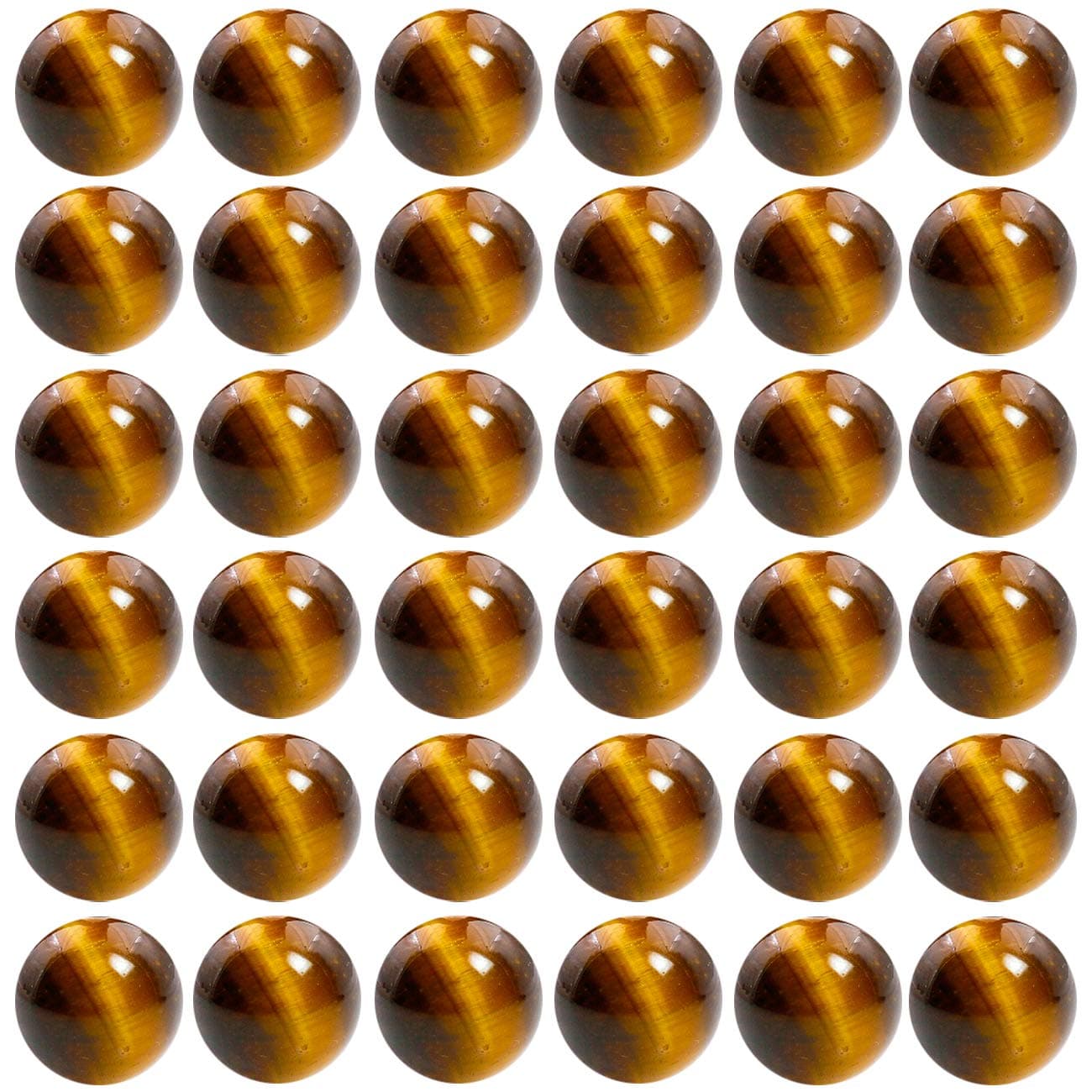 Natural Stone Beads 100pcs 6mm Tiger Eye Round Genuine Real Stone Beading Loose Gemstone Hole Size 1mm DIY Smooth Beads for Bracelet Necklace Earrings Jewelry Making Tiger Eye 6mm