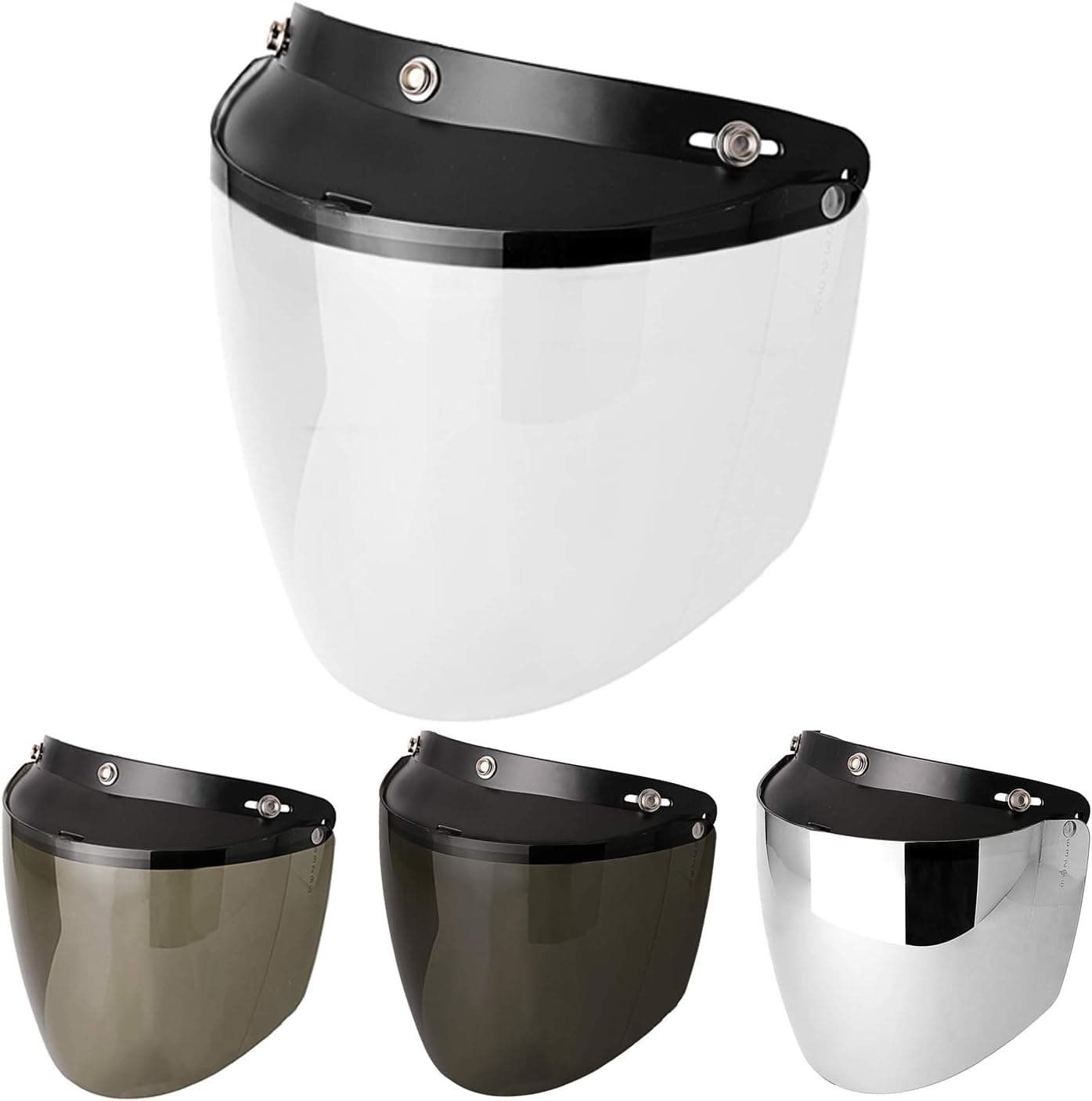 Chern Yueh 3-Snap Flip Shield Visor for Motorcycle Helmets