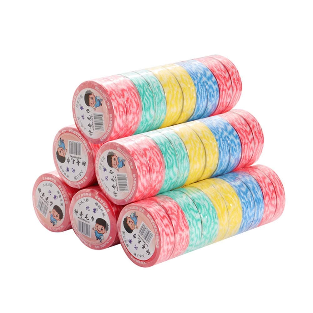 DDJYP Compressed Washcloth Towels 20 Pcs Mini Pure Cotton Portable Disposable Travel Camping and Hiking Red Blue Green Yellow