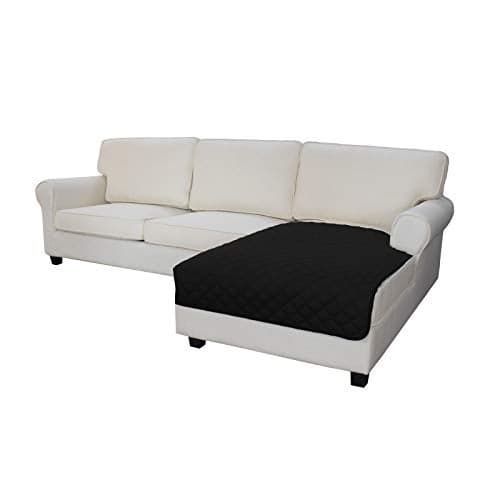 Easy-Going Sectional Couch Covers for Dogs L Shape Sofa Cover Reversible Sofa Slipcover Chaise Lounge Cover Furniture Protector Cover for Pets Dog Cat (42 x 52 inches, Black/Black)