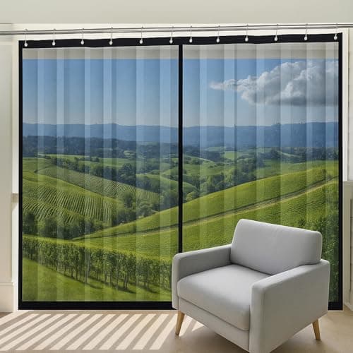 ORILEY PVC Curtain with Eyelet Solid Water Resistant Wind Rain Protection Sun & Dustproof for Long Door Balcony and Outdoor Use (Pack of 1, Transparent 4.5FT x 7.5FT)