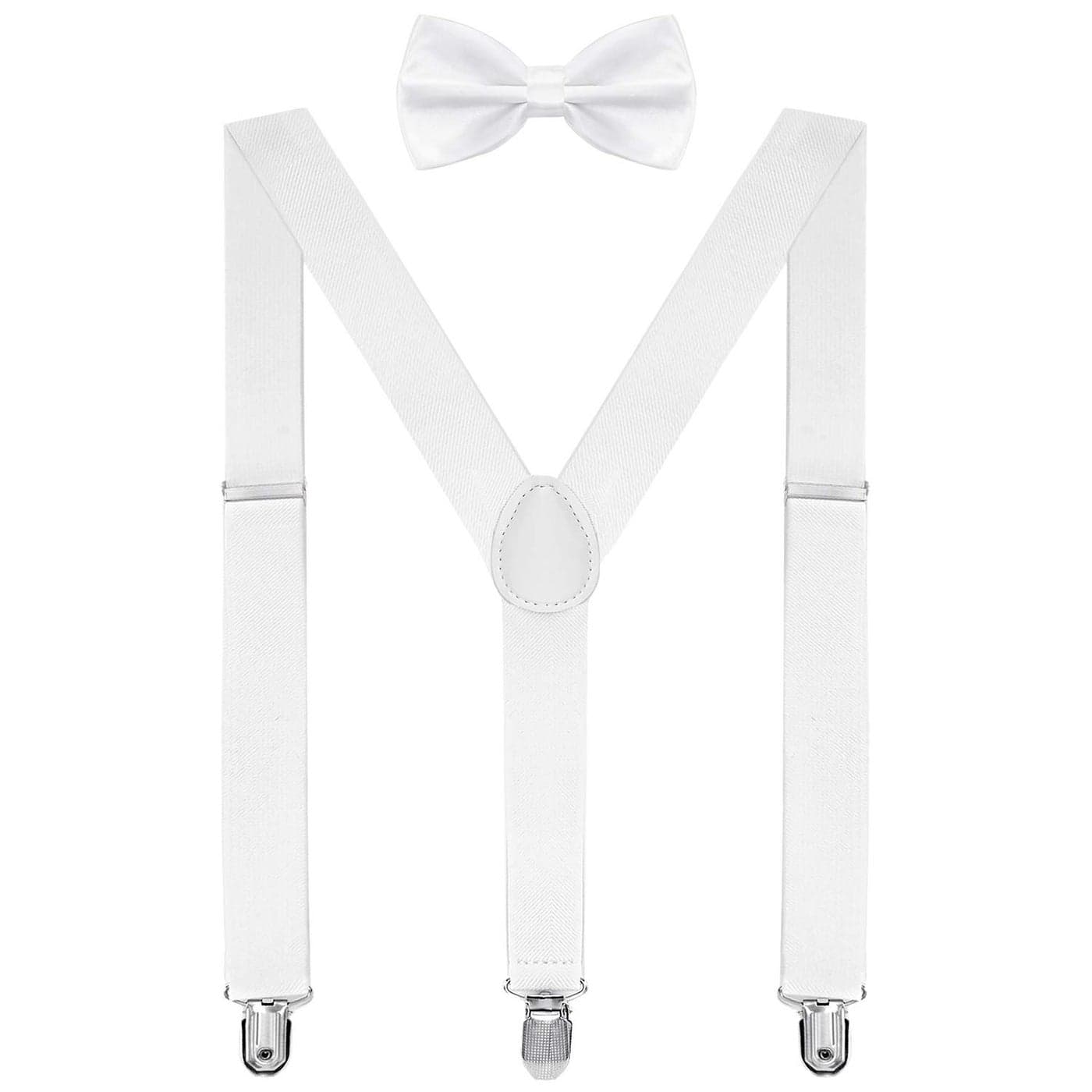 habibee Solid Color Mens Suspender Y Shape with Strong Clips Adjustable Braces