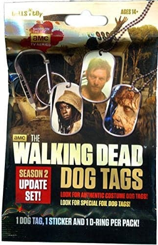 Walking Dead Season 2 Dog Tag Stick Carabiner Pack Random Character