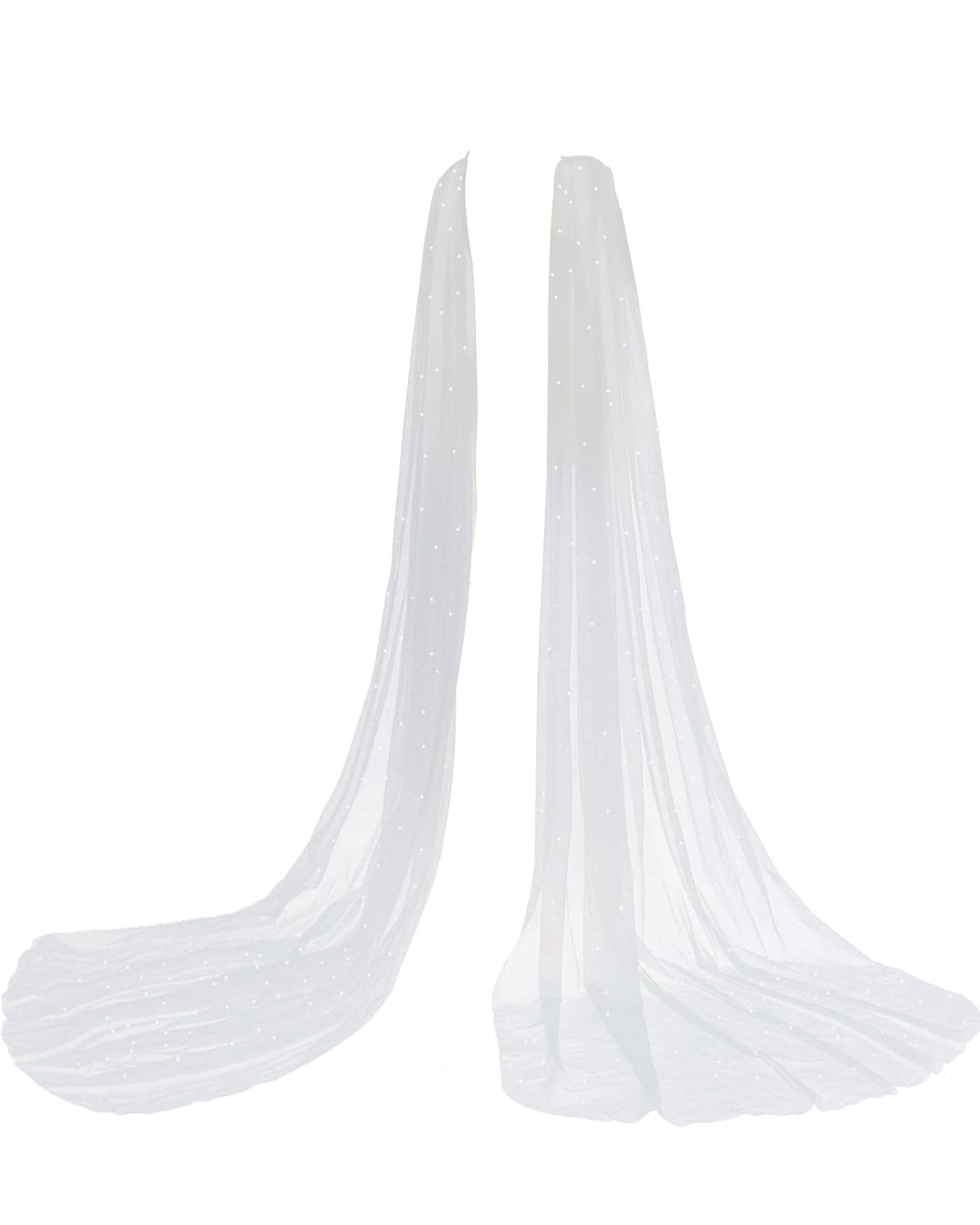 Chuarry Wedding Bridal Cape Detachable Sleeve Pearl Tulle Shawl Shoulder Capelet Veil Cloak Rhinestone Pin for Formal Dress