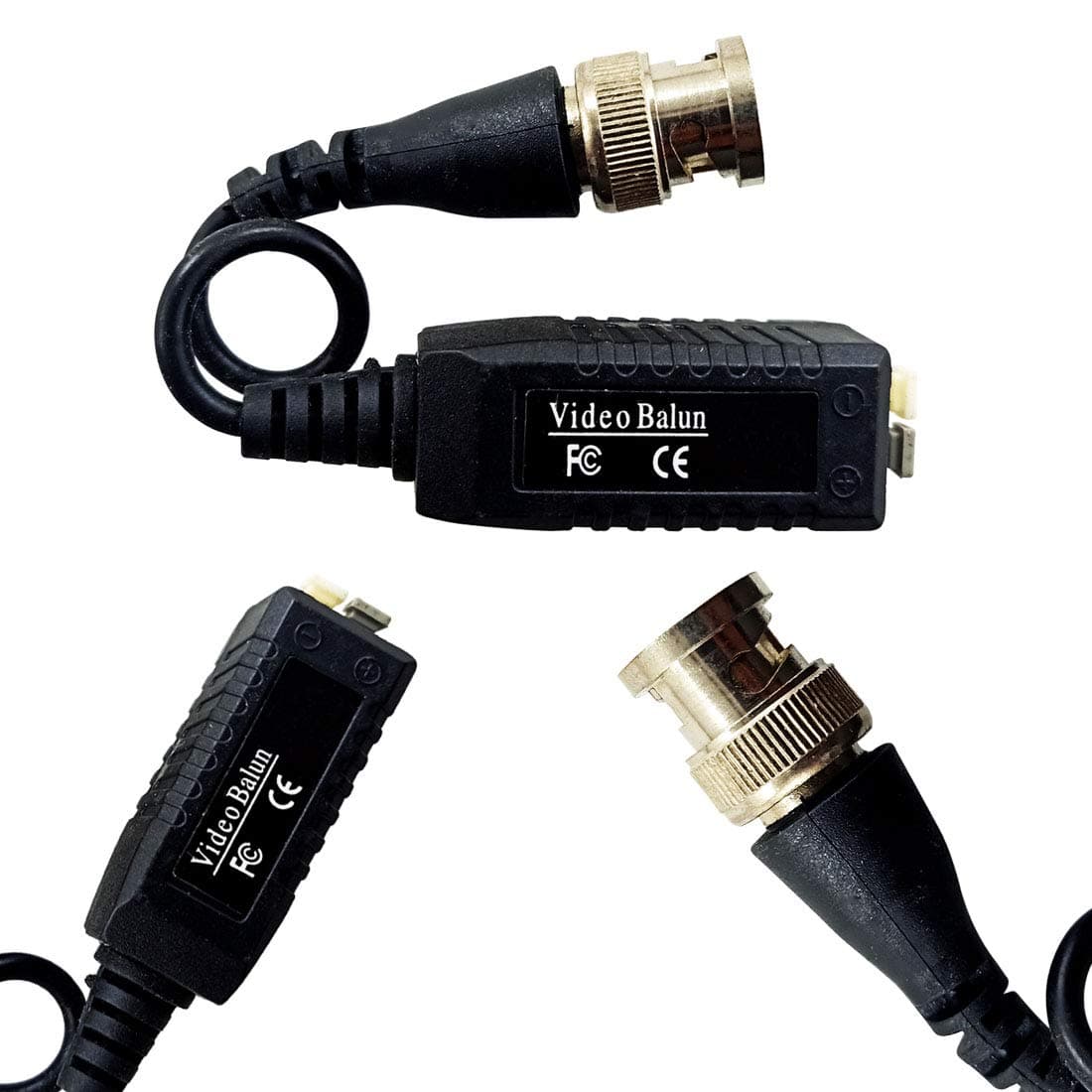 DIY Crafts Pack of 1 Pcs Black CCTV Video Balun for HD Camera Electronic Pack of 1 Pcs Black