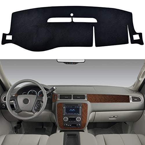 SPEEDWOW Dashboard Dash Board Cover Mat Carpet Compatible with 2007-2014 Chevy Silverado Suburban Tahoe Avalanche GMC Yukon Sierra