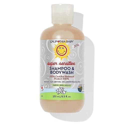 California Baby Super Sensitive Baby Shampoo and Conditioner Set 100 PlantBased 19oz Unscented Body Wash 85oz Fragrance Free Conditioner