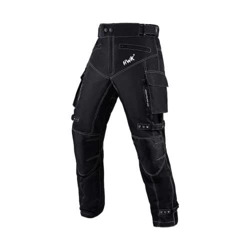 HWK Motorcycle Pants for Men and Women with Water Resistant Cordura Textile Fabric for Enduro Motocross Motorbike Riding Impact Armor Dual Sport Motorcycle Pants with 3840 Waist 30 Inseam