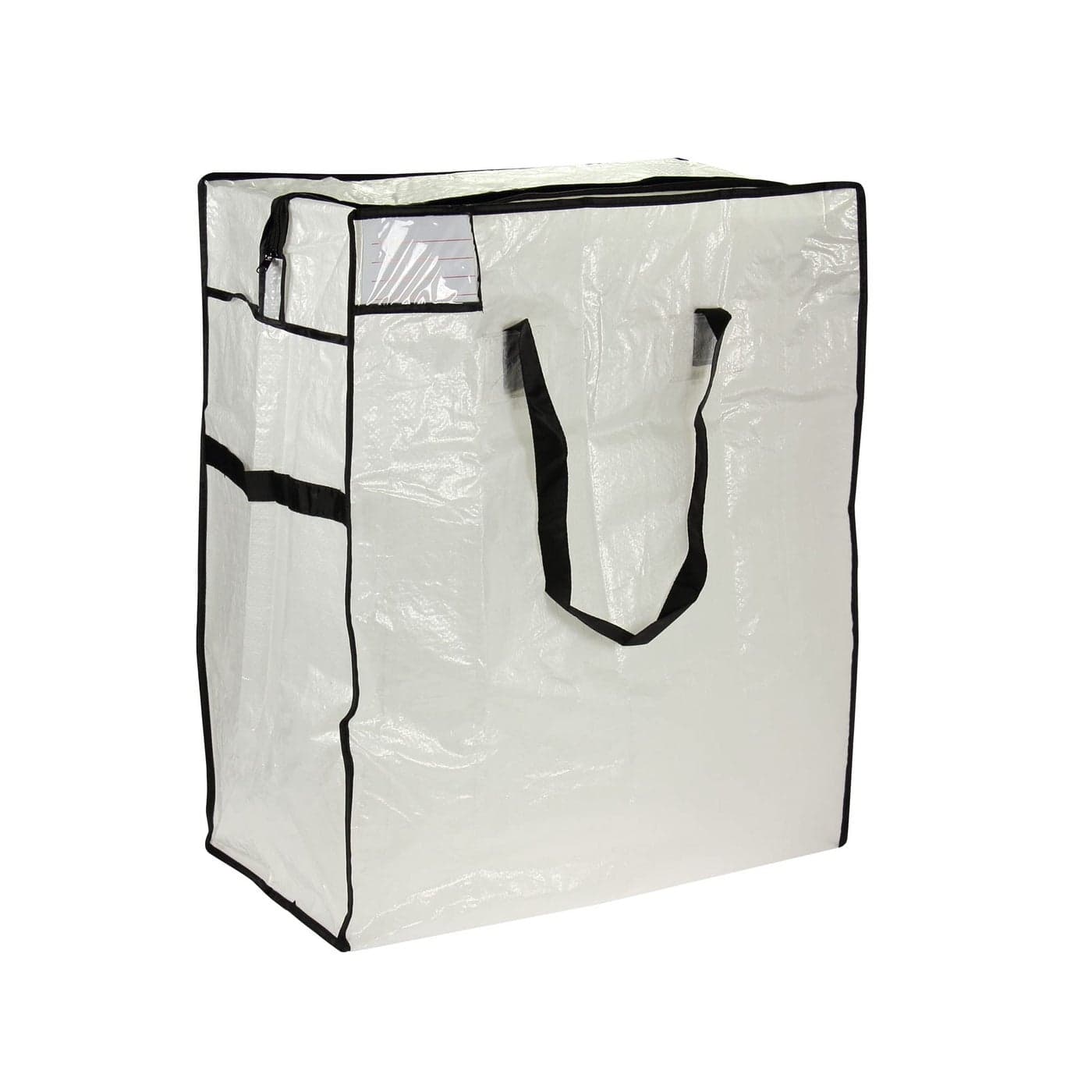Household Essentials Medium Storage Bag Clear Polyethylene with Black Trim