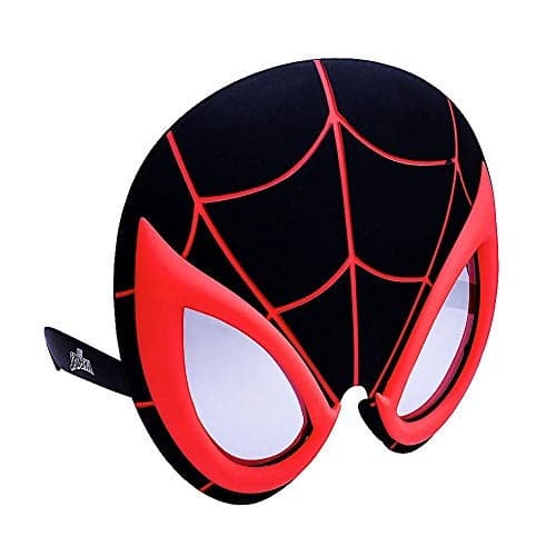 SunStaches SpiderMan Miles Morales Sunglasses Marvel Costume Accessory Mask UV400 One Size Fits Most Kids