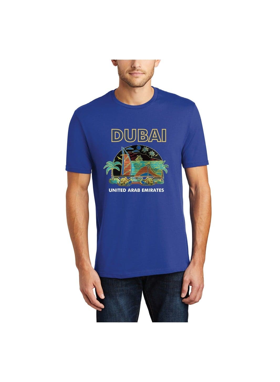 Dubai Design Printed Souvenir T-Shirt for Men