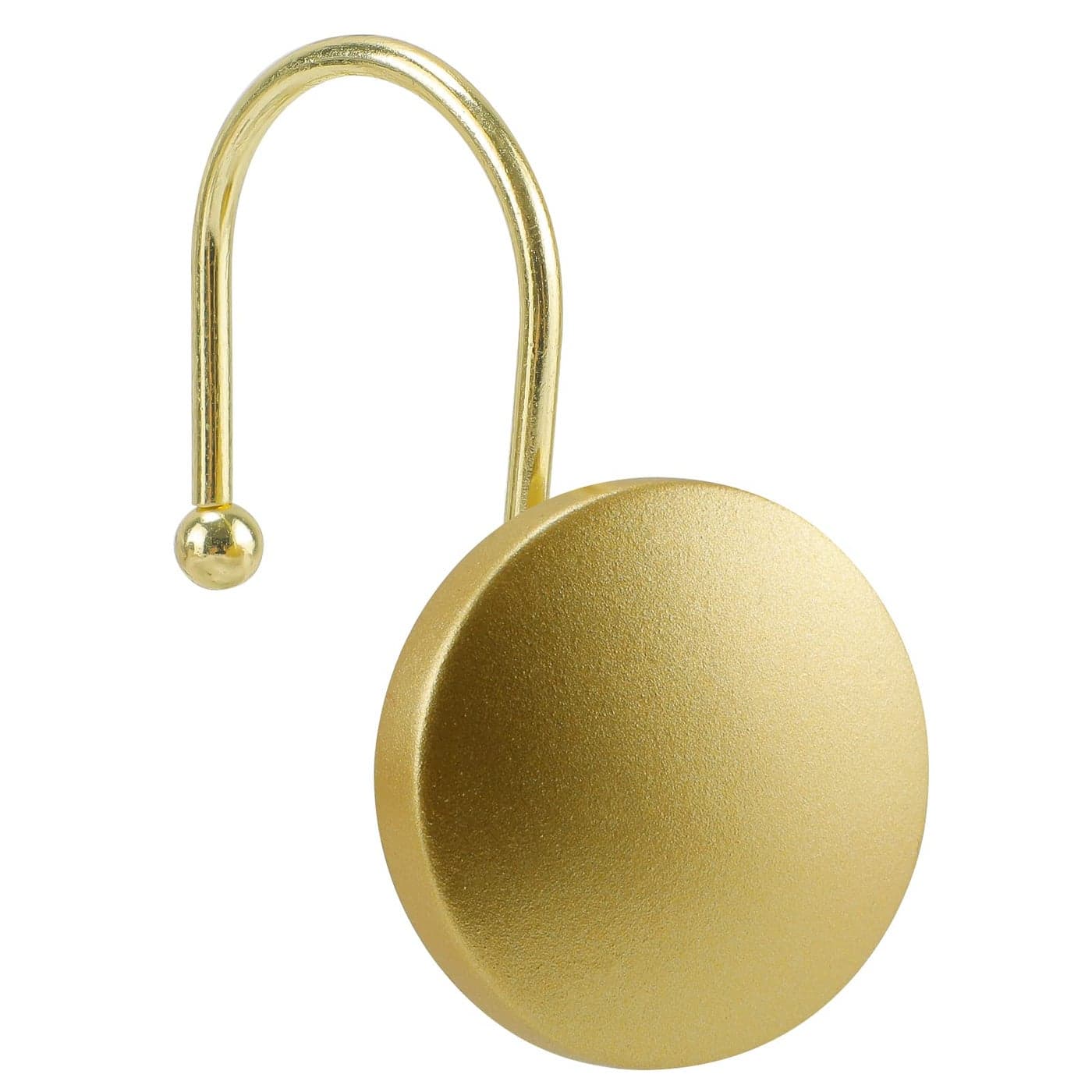 Decorative Shower Curtain Hooks Simple Modern Style Round FlatBack Button Design for Bathroom Decor Gold