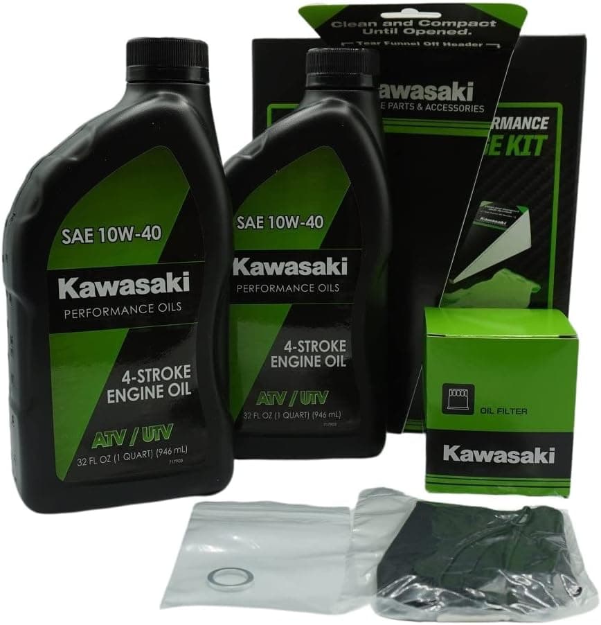 Kawasaki Genuine Oil Change Kit for SXS/UTV Mule Gas 4000 4010 Trans 4x4