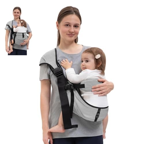 HORUMP Baby Carrier Newborn to Toddler Baby Sling CarrierAdjustable Lightweight Toddler Carrier 2560 lbsIdeal for HomeShoppingand TravelGrey