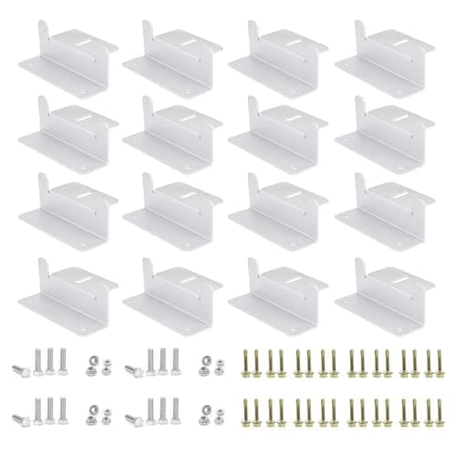 ECO-WORTHY 16 Units Solar Panel Mounting Brackets,Z Bracket Sets Lightweight Aluminum Corrosion-Free for RV, Trailer, Boat, Yachs, Wall and Other Off Gird Roof,4 Set of 4 Units