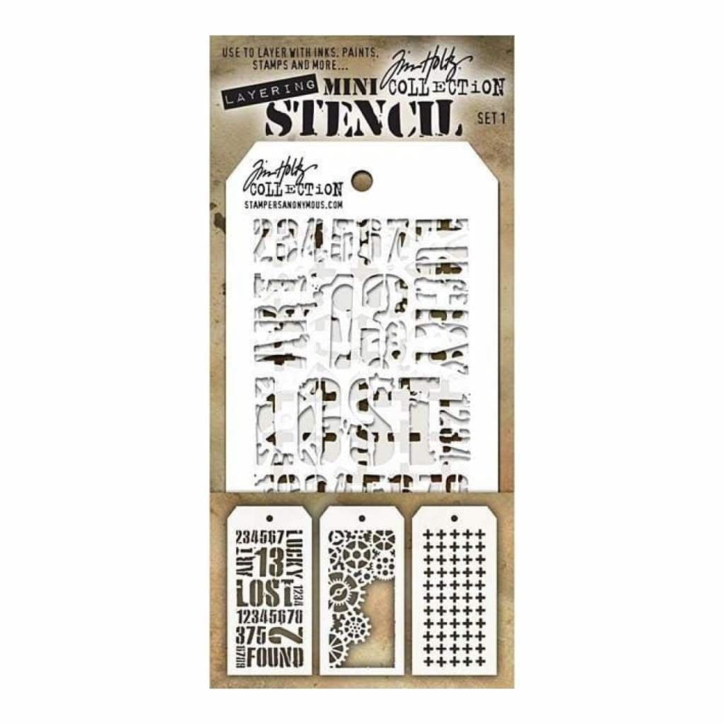 Stampers Anonymous SPATHMST1 Tim Holtz Mini 1 Layering Stencil