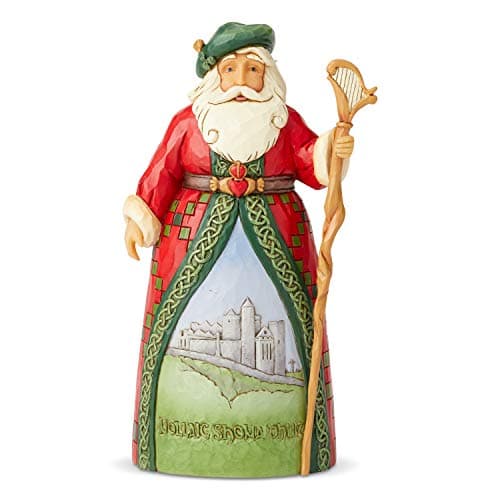 Enesco Jim Shore Heartwood Creek Santas Around the World Irish Figurine 71 Inch Multicolor