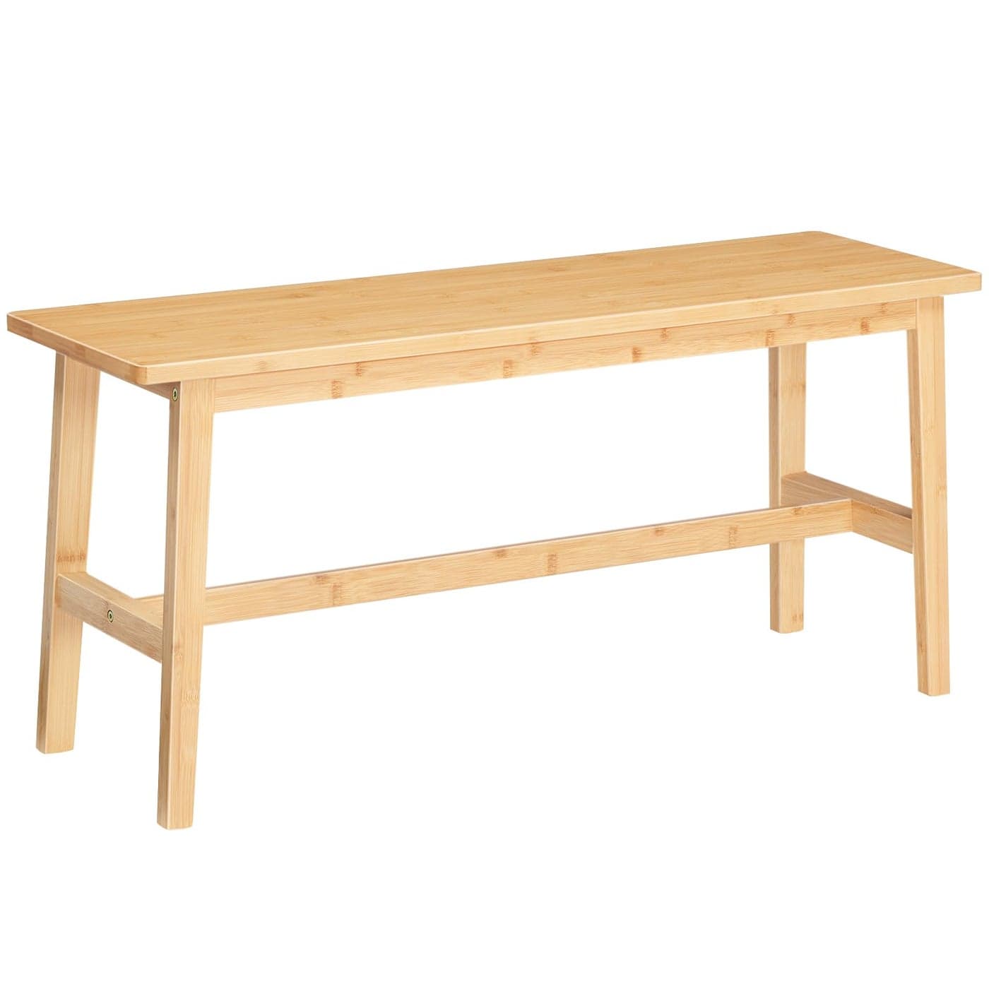 HOOBRO 393 Bamboo Dining Bench Farmhouse Table Bench Kitchen Living Room Furniture Easy to Assemble Sturdy and Stable Natural YL03CD01G2
