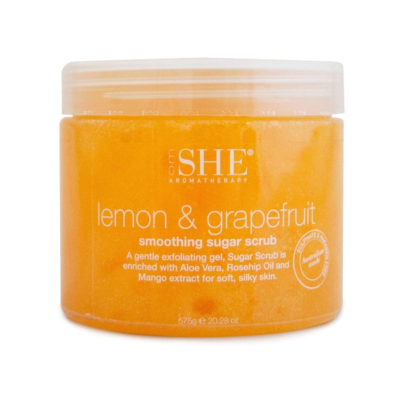OM SHE Aromatherapy Lemon Grapefruit Sugar Scrub