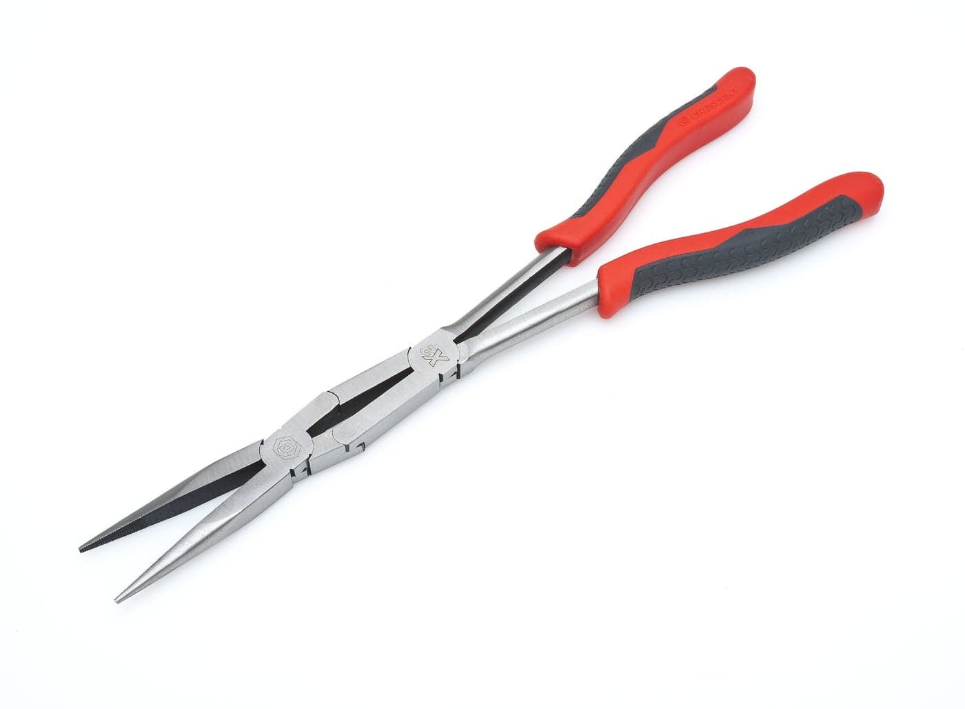 Crescent X2 Straight, Long Nose, Dual-Material Pliers - Premium Basic Tools - PSX200C-06 - 13", Red & Black
