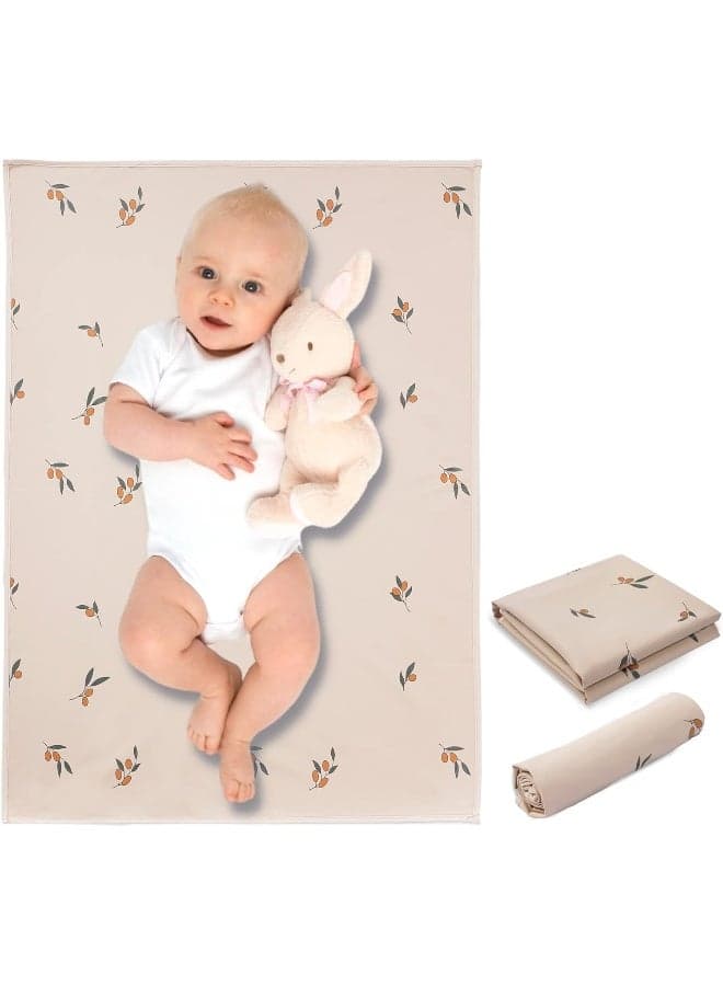 PHOEBUS BABY Vegan Leather Changing Mat - Wipeable Portable Changing Pad, Foldable Travel Changing Mat for Newborns Toddlers Shower Gifts