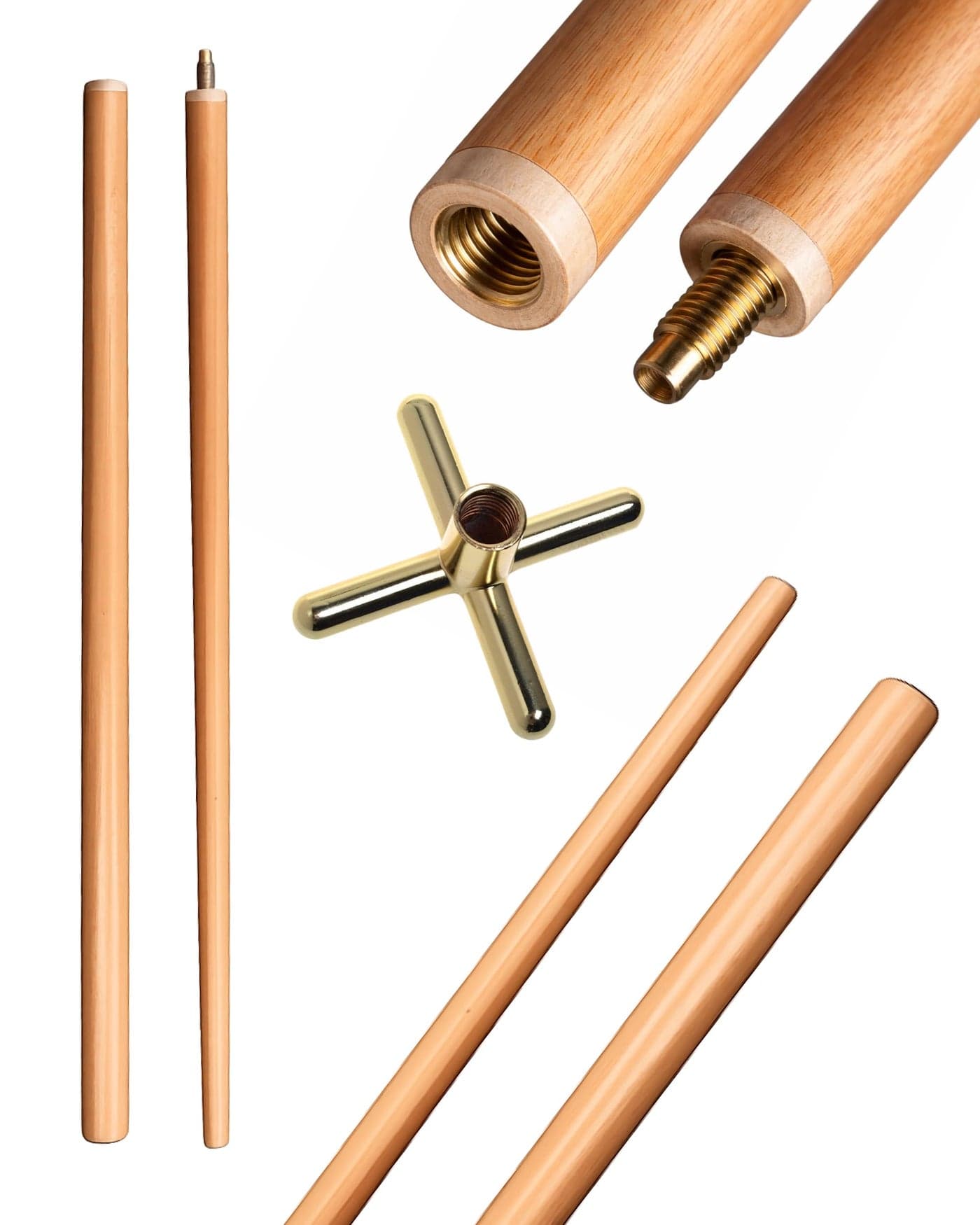 JBB Combo of Billiard Snooker Table Rest Cue Stick Half Joint & Rest Brass - 1 Pc