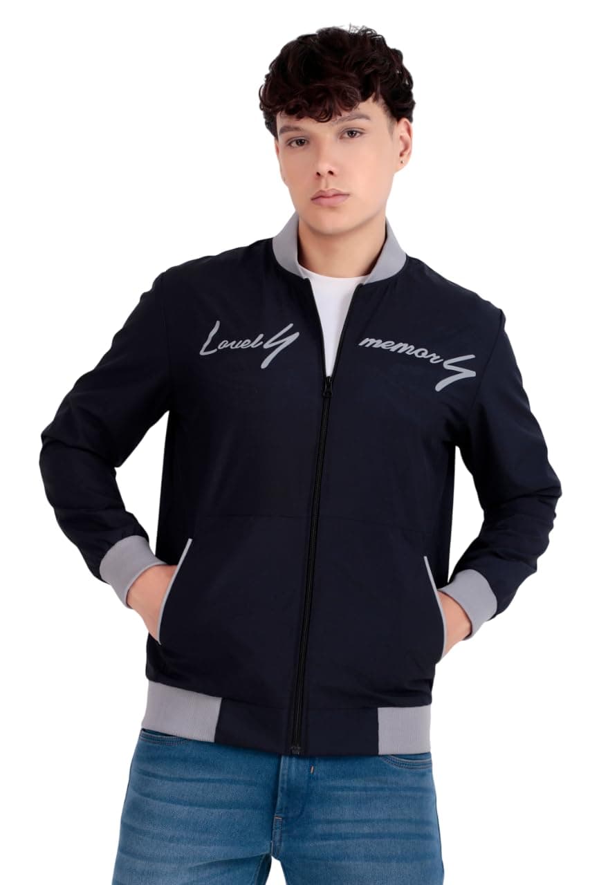 TAGAS Men's Regular Fit Zip-Up Casual Jacket for Winter and Mosoon || Bomber Jacket for Men || Latest Stylish Jacket For Men ||Men's Regular Fit Zip-Up Casual jacket|| bomber jacket for men (MJ-9034)