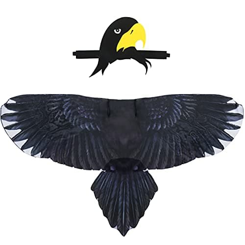 IROLEHOME Bird-Costume-Parrot-Wings for Kids with Bird Headbands, Boys Girls Eagle Dress-up Cape Christmas Gifts Party Favors