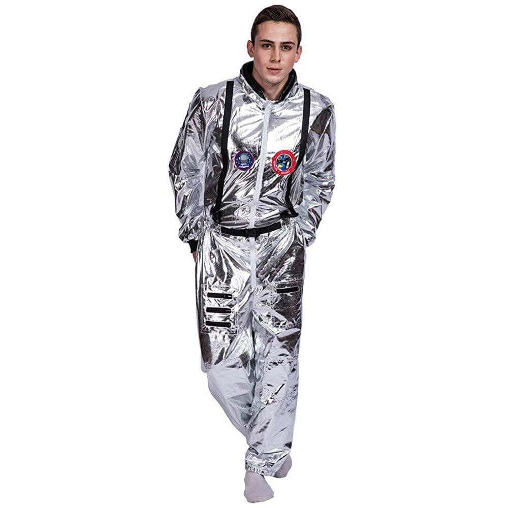 EraSpooky Mens Astronaut Spaceman CostumeSilver Large