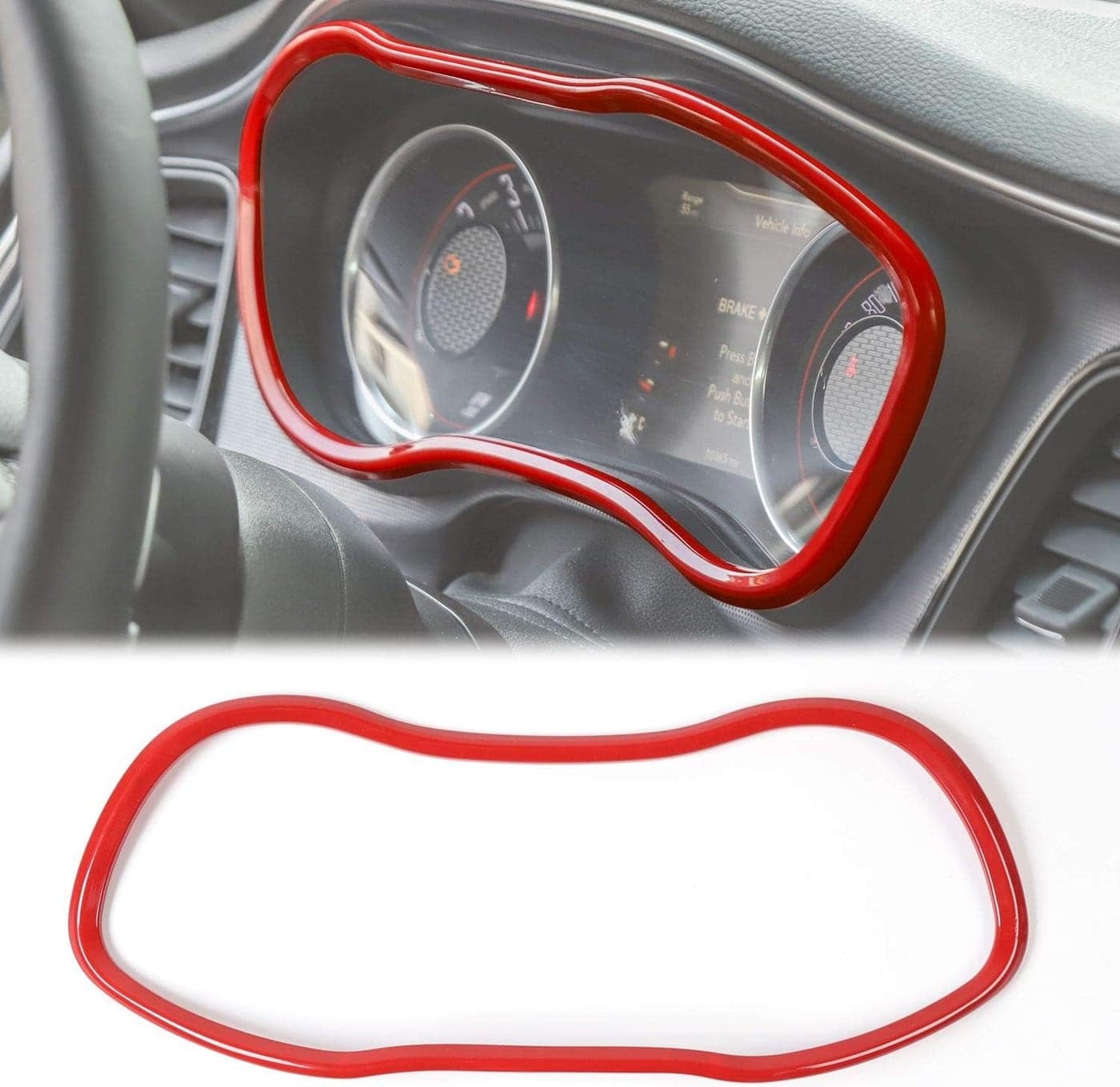 Voodonala Red Dashboard Trim for Dodge Challenger 2015-2019
