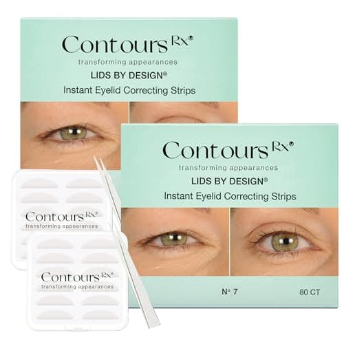 Contours Rx Lids by Design NonSurgical Transparent Eyelid Lift Strips for a More YouthfulLooking Appearance Lid Lifting Treatment Eyelid Tape for Hooded Eyes 7mm160ct