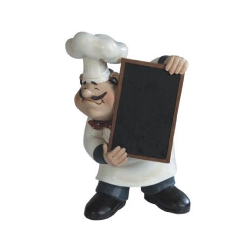 George S. Chen Imports Chef Holding A Tray Figurine, 11"
