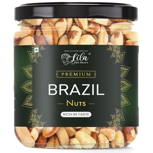 LILA DRY FRUITS Brazil Nuts 100 g Delicious Raw Nuts | Premium Grade A+ Jumbo Size, Rich Natural Source Of Selenium, Protein And Vitamins | Crunchy and Odourless Dry Fruit Perfect for Giftings