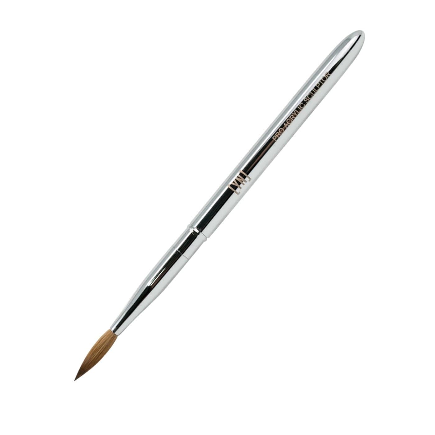 Young Nails YNI Finesse Pro Acrylic Sculptor Standard Size 9 Oval Brush w BuiltIn Brush Cover Natural Hair Ideal for Acrylic Nail Application Acrylic Fills Acrylic Nail Extensions Nail Art