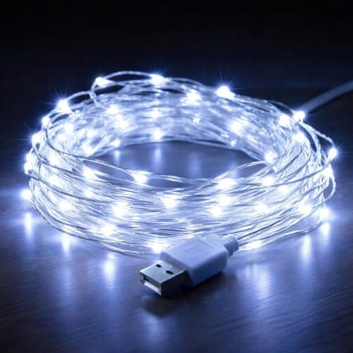 Lexton Decorative Party Light Copper String Light String LED Light 10 M with Adapter for Indoor & Outdoor Decorations (White)