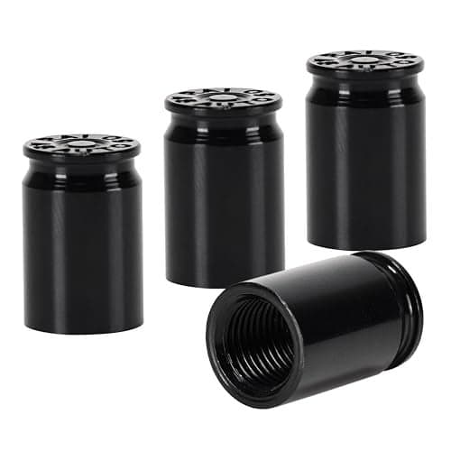Tire Valve Stem Caps for Car Motorbike Trucks Bike Bicycle Black Bullet Shell