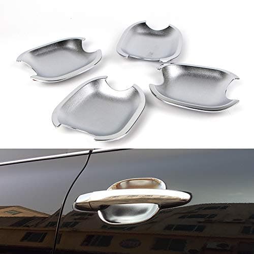 Dreamseek 4Pcs Door Handle Cup Bowl Cover Compatible with Toyota Highlander 2008-2013, Camry 2007-2011, Avalon Sienna 4Runner Tacoma Lexus GX470 RX350 GS350 Chrome ABS Exterior Molding Protector Trim