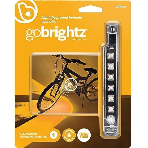 Brightz GoBrightz LED Bike Frame Light Yellow Cool Underglow Bike Light for Riding at Night Bicycle Scooter Stroller Stocking Stuffers for Boys Girls Teens Ages 5 6 7 8 9 10 11 12 13