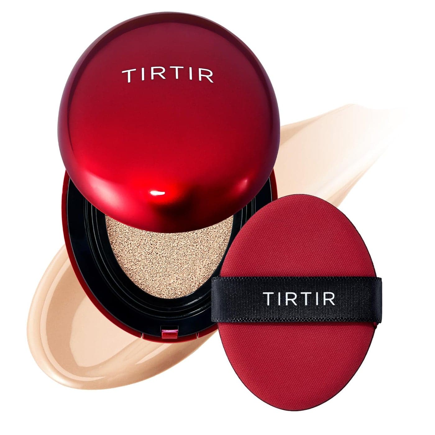 TIRTIR Mask Fit Red Cushion Foundation Full coverage Weightless Skin fit Satin Glow Finish Korean Makeup beauty Tattoo cover up Buildable 21C Cool Ivory 063 Fl Oz