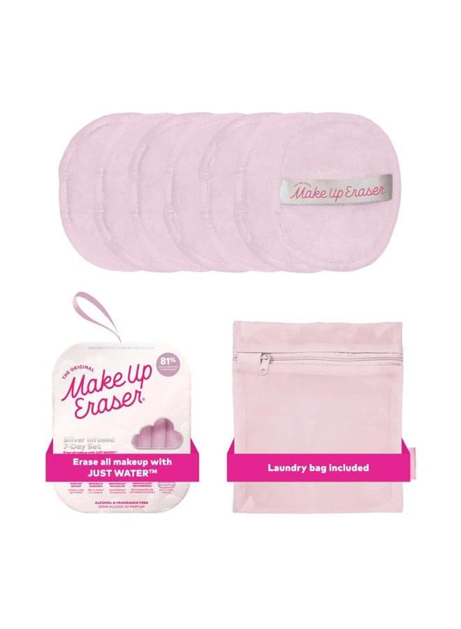 The Original , 7-Day Set, All With Just Water, Including Waterproof Mascara, Eyeliner, Foundation, Lipstick, Sunscreen, and More! (Silver Infused), 7ct.