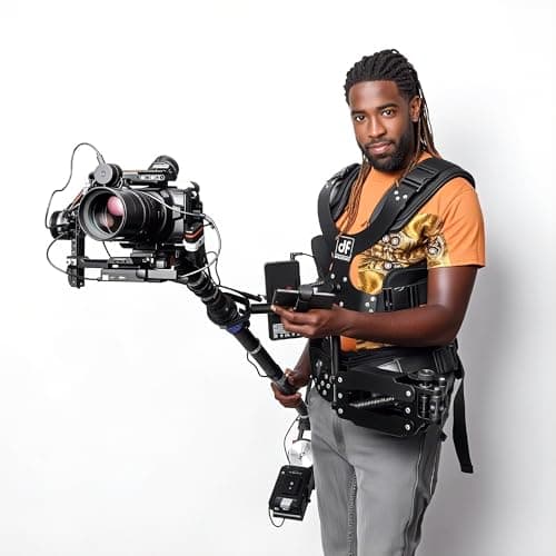 DF DIGITALFOTO Thanos Pro II Support Vest Steadycam Axis System for RS5/RS4/RS 4 PRO/Crane 3S /RSC 2 RS 3 PRO Gimbal with Rotating Monopod Compatiable with All Gimbals with 1/4 or 3/8 Inch Screw Hole