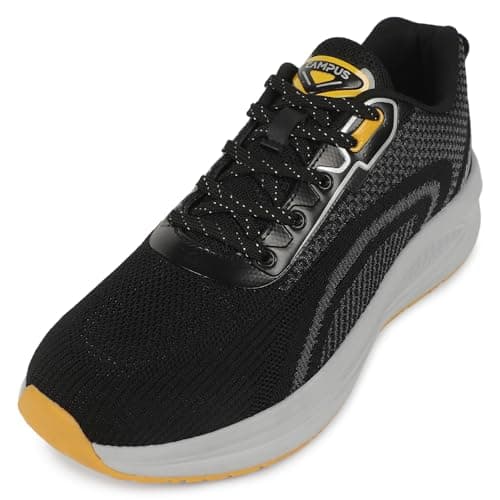 Campus Men's Plush Running Shoes BLK/MSTD - 6UK/India