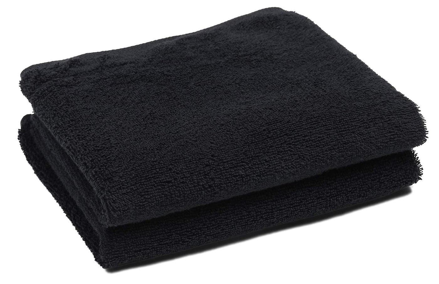 PERFEHAIR Black Salon Towels 2Pack 16 X 27 InchesBarber Hand Cotton Towel for Gym Bath Spa Shaving Shampoo
