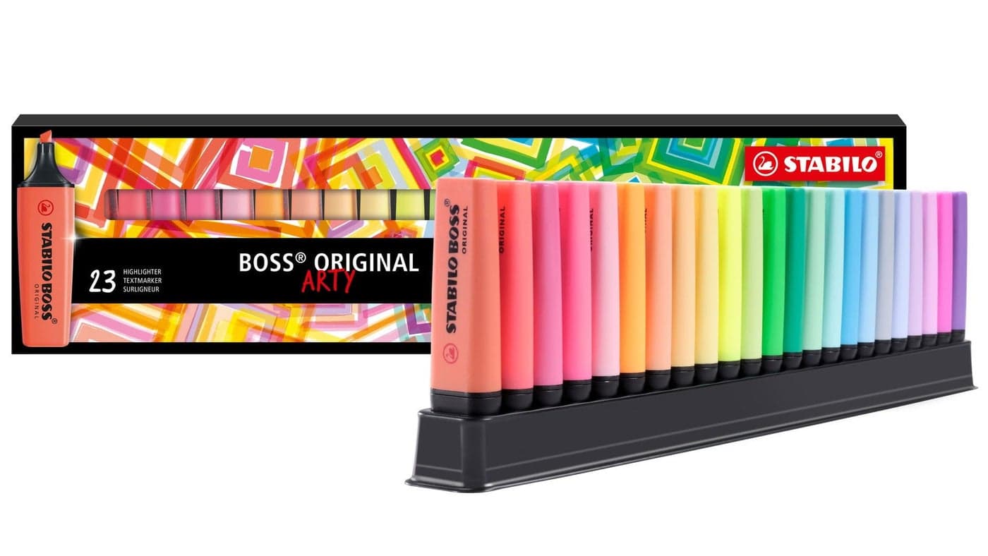 STABILO BOSS Original Highlighter Set, Set of 23, Multicolor