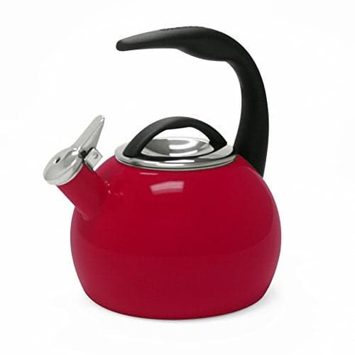 Chantal Anniversary Enamel on Steel Whistling Tea Kettle, 2 quart (Chili Red)